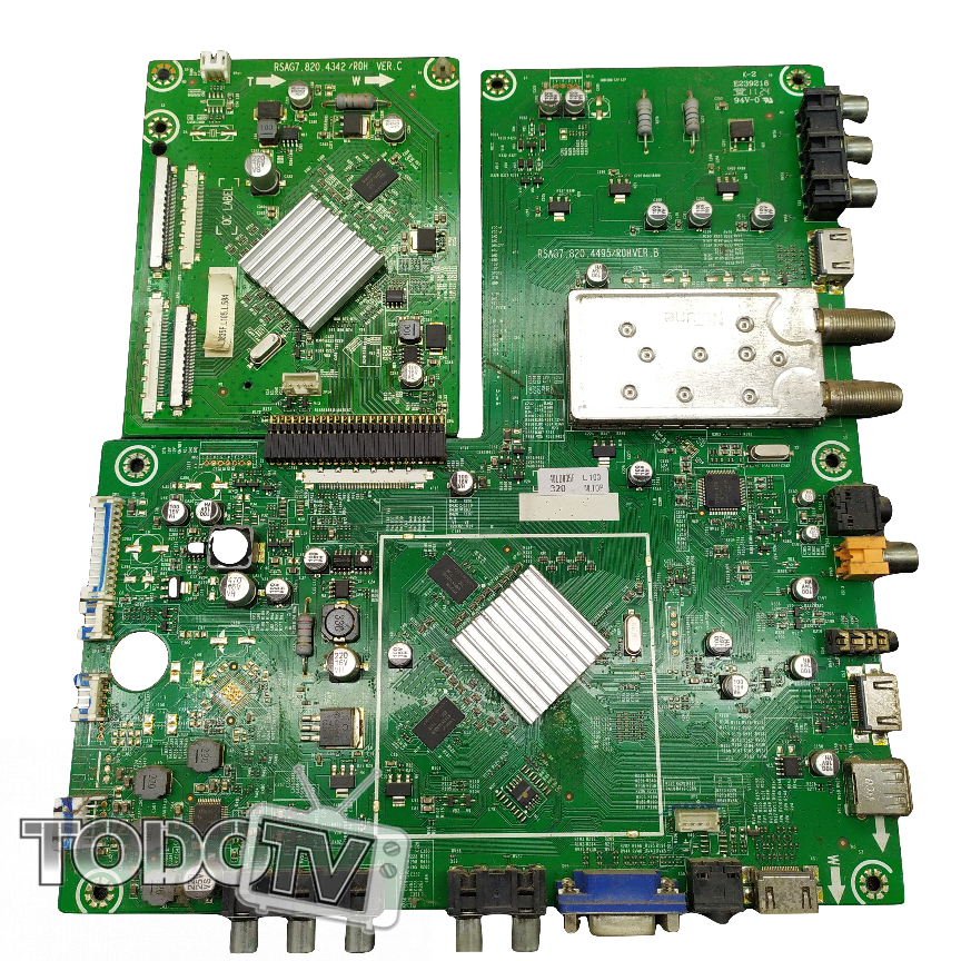 PLaca main JVC LT-40DR730 - Noblex 40LD835F - codigo RSAG7.820.4495/roh ATENCION: comparar conectores pantalla y perifericos