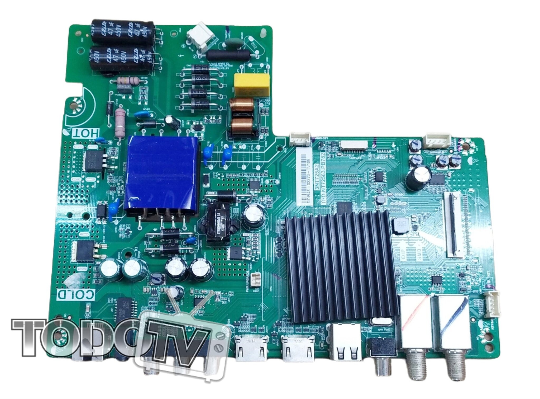 Placa main Hyundai HYLED-43FHD3 - DAEWOO DWLED-43FHD3 - codigo 3NT725A2 - TPD.NT72563.PB782