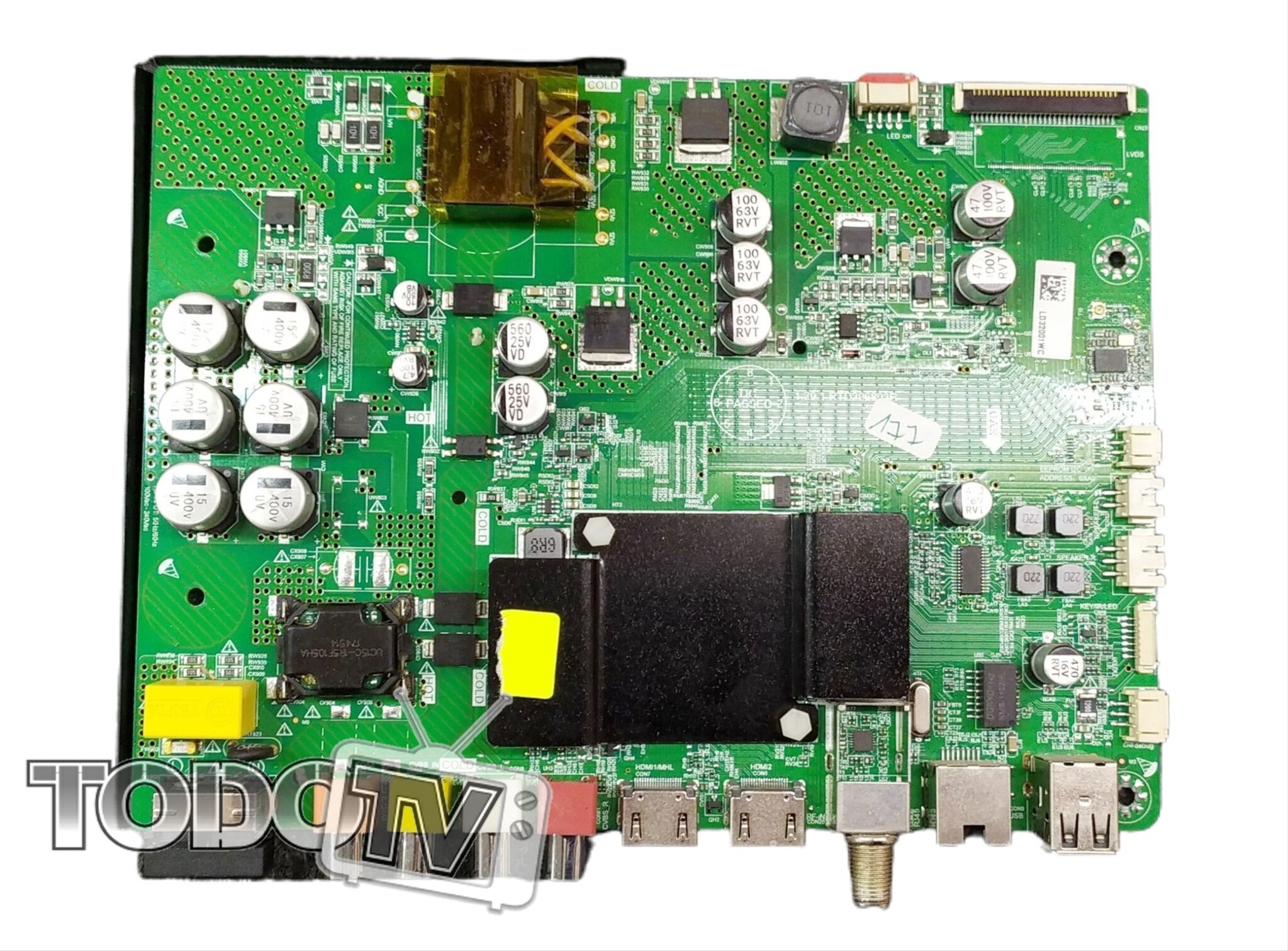 Placa main COOP COTV-0001 ATENCION codigo 1.30.1.RTD296803R (verificar foto cambia conector de pantalla HD/fullhd)