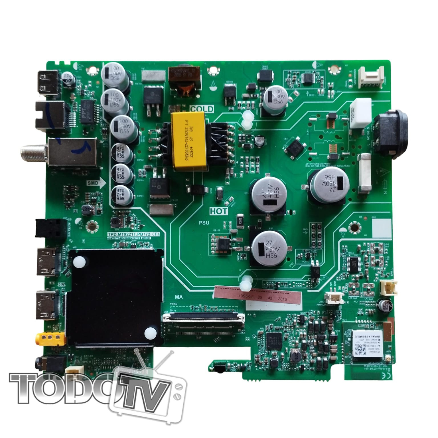 Placa main TCL 43S5k- codigo TPD.MT9221T.PB772 (T) 40-MT21TB-MPC2HG