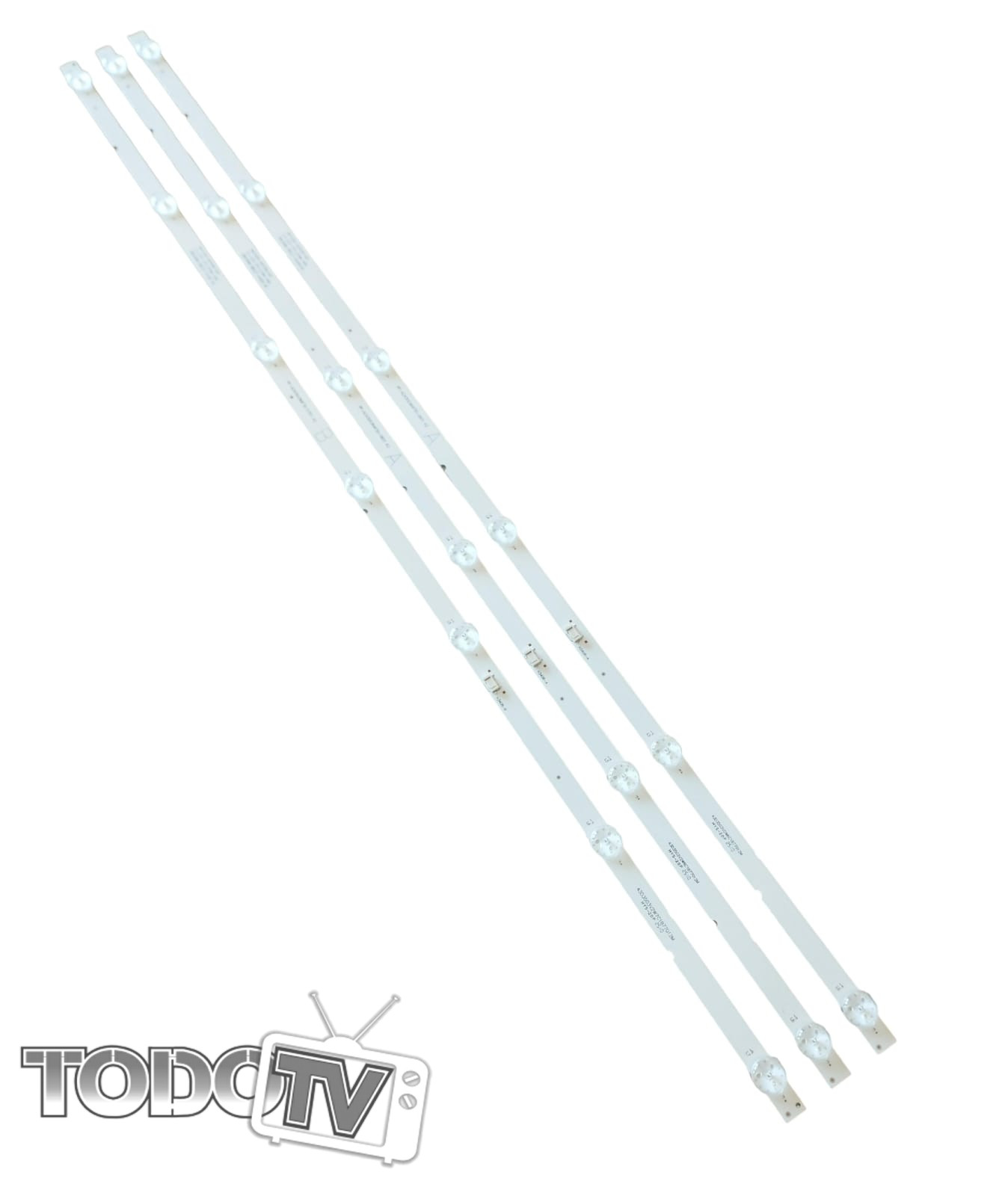 Kit tiras Led para: | Admiral Ad43e3a BGH B4322fs5a Noblex Dr43x7100 DR43X7150 | ATENCION para panel SLD430FY(Ld0-J04) no requiere adaptacion | Nuevas!  (T65)