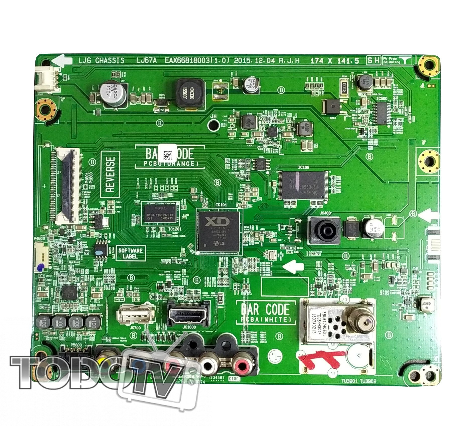 Placa main LG 43LH5100 codigo EAX66818003(1.0) (nbox1)